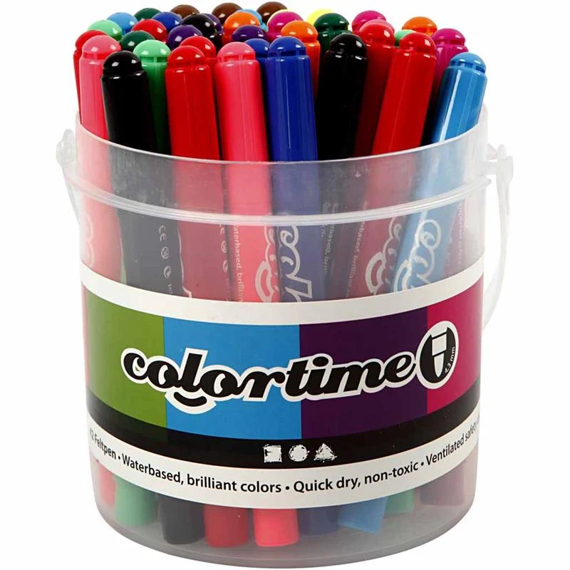Colortime-pennor, spets 5 mm, mixade färger, 42 st./ 1 förp. [HOB-37343]
