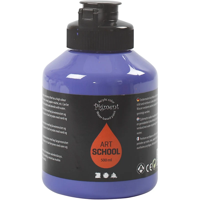 Akrylfärg, halvblank, semi transparent, violet blue, 500 ml/ 1 flaska [HOB-35430]