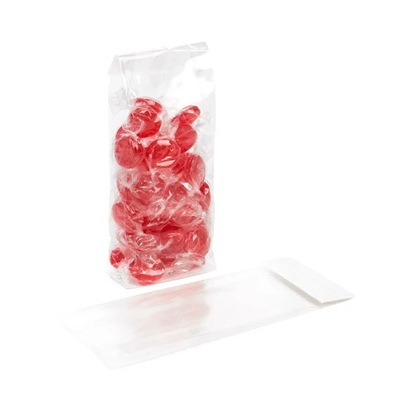Cellofanpåsar med botten Kristallklart 7,6x3,2x21cm med pappersinsats (100 st) [FGPB14]