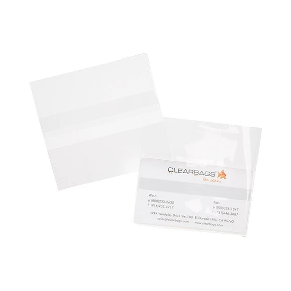 Plastpåsar 9,7X6cm Transparent med Tejpremsa (100 st) [B3X2XPC]