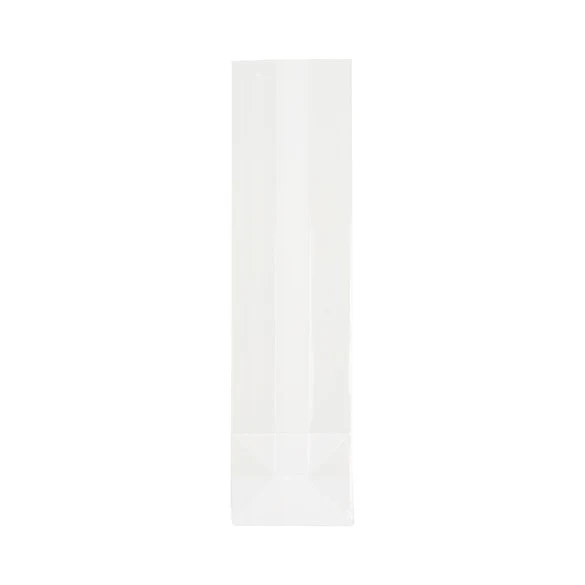 Cellofanpåsar med botten Kristallklart 6,4x5,1x24,8cm med pappersinsats (100 st) [FGPB12]