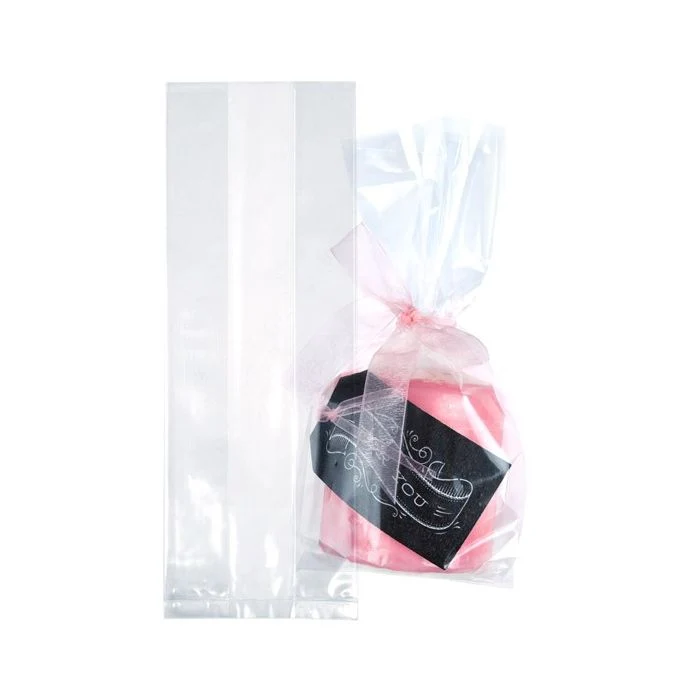 Plastpåsar 8,9x5,7x24,8cm med Sidoinvik (100 st) [GB25]