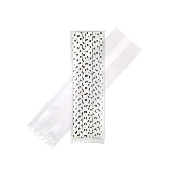 Plastpåsar 6,4x5,1x24,8cm med Sidoinvik (100 st) [GB22]