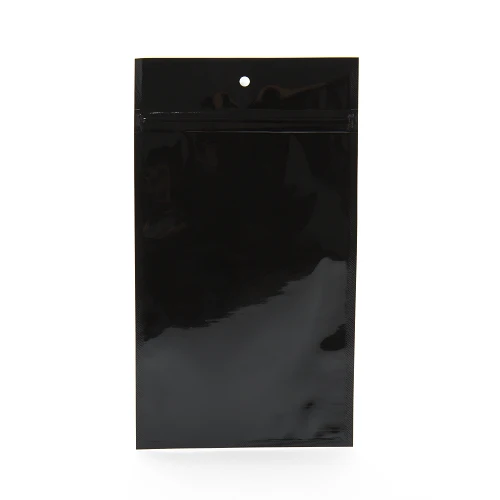 Blixtlåspåsar Svart 10x16,5cm Metalliserad (100 st) [HZBB5MB]