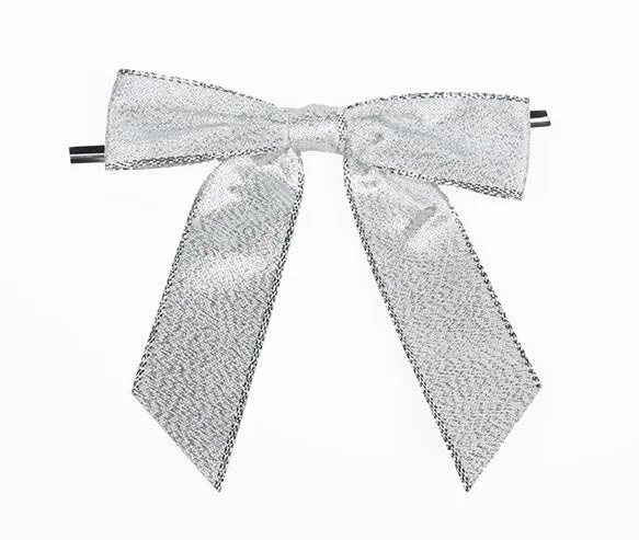 Bågar förbunden Metallisk Silver 2,2cm (100 st) [BOW7MS]