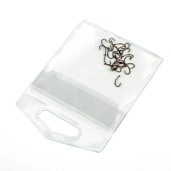 Vinylpåse 7,3x7,3cm med Eurohål med klappa (100 st) [FHV2]