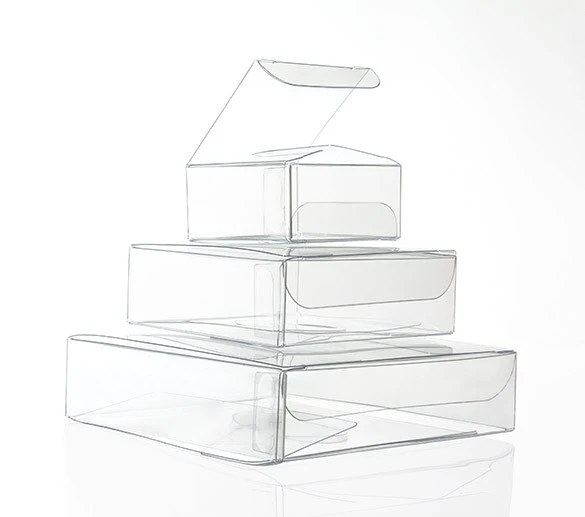 Plastlådor 10,2x10,2x2,5cm Kristallklart (50 st) [VB301]