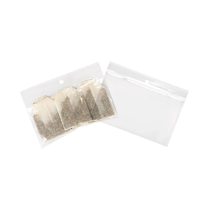 Blixtlåspåsar med häng hål 12,5x7,5cm Kristallklart PP 50 mikron (100 st) [ZR53]