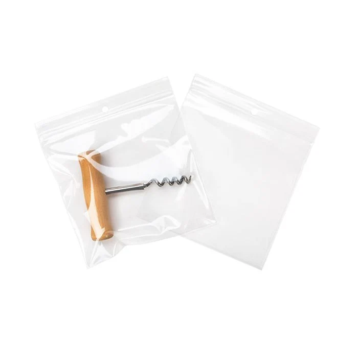 Zippåsar med häng hål 12,5x12,5cm Kristallklart PP 100 mikron (100 st) [Z4R55]