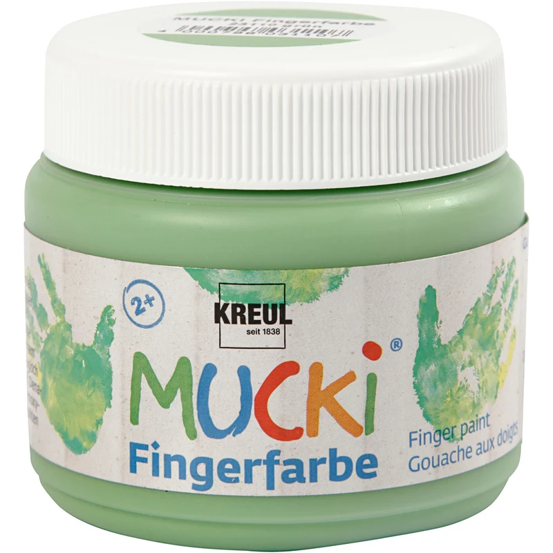 Mucki Fingerfärg, grön, 150 ml/ 1 burk [HOB-34762]