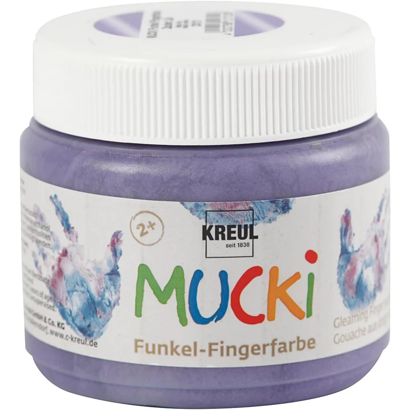 Mucki Fingerfärg, metallic lila, 150 ml/ 1 burk [HOB-34754]