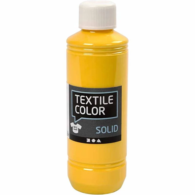 Solid textilfärg, täckande, gul, 250 ml/ 1 flaska [HOB-34624]