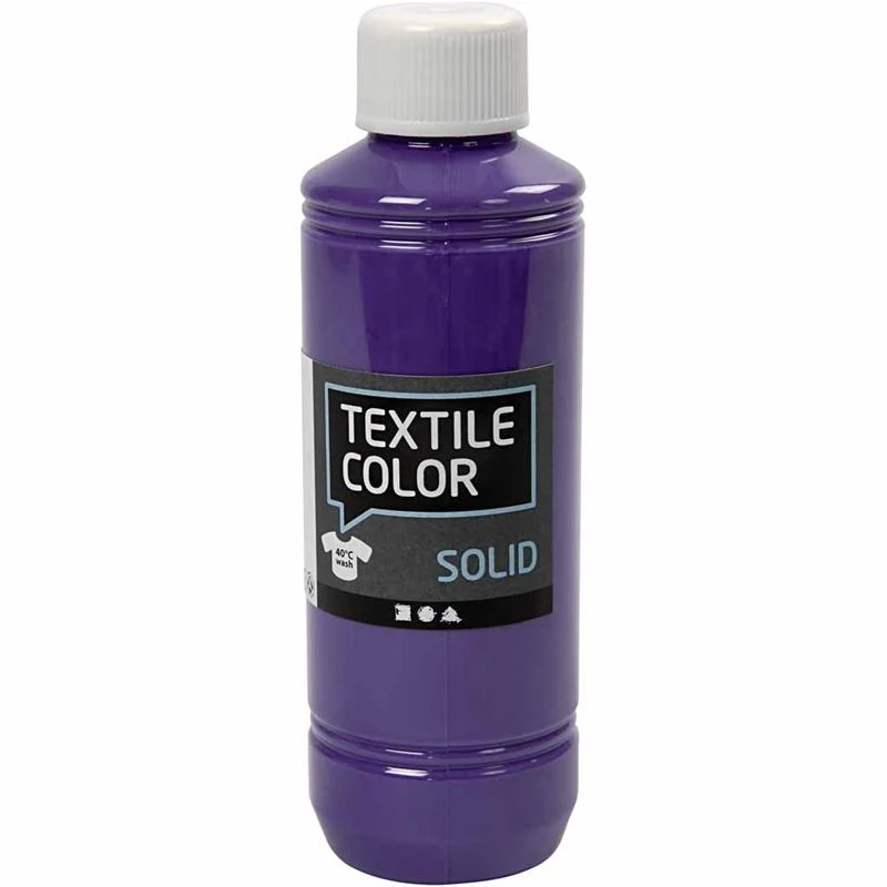 Solid textilfärg, täckande, lila, 250 ml/ 1 flaska [HOB-34623]