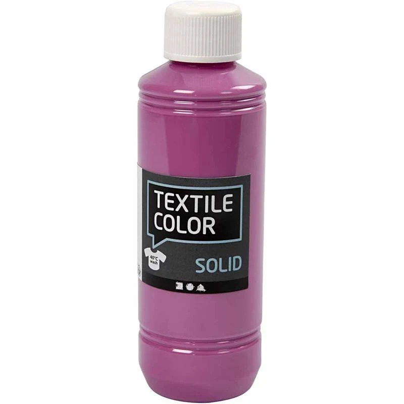 Solid textilfärg, täckande, fuchsia, 250 ml/ 1 flaska [HOB-34619]