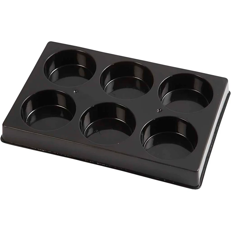 Palett till vattenfärg, Dia. 44 mm, stl. 11x16 cm, svart, 1 st. [HOB-34589]