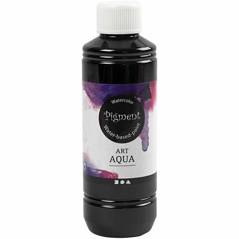 Flytande Akvarellfärg, svart, 250 ml/ 1 flaska [HOB-34340]