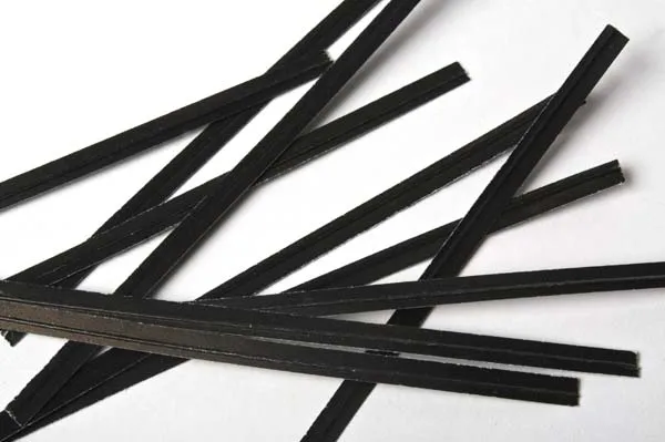 Säcktråd remsor 15,2x0,4cm Papper Svart (1000 st) [TT6BK]