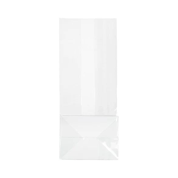 Cellofanpåsar med botten Kristallklart 10,2x7,6x25,4cm med pappersinsats (100 st) [FGPB5]