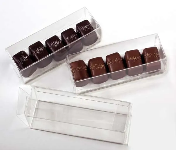 Plastlådor för Chokladtryfflar 3,5x3,5x10,8cm (25 st) [FB196]