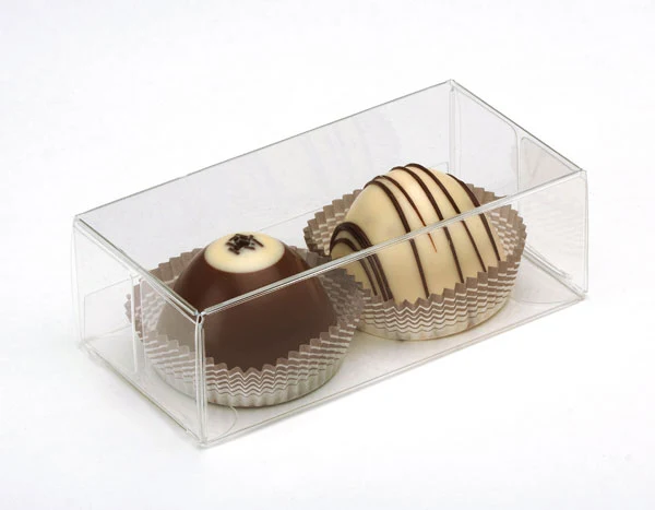 Plastlådor för Chokladtryfflar 5,4x3,5x10,8cm (25 st) [FB195]