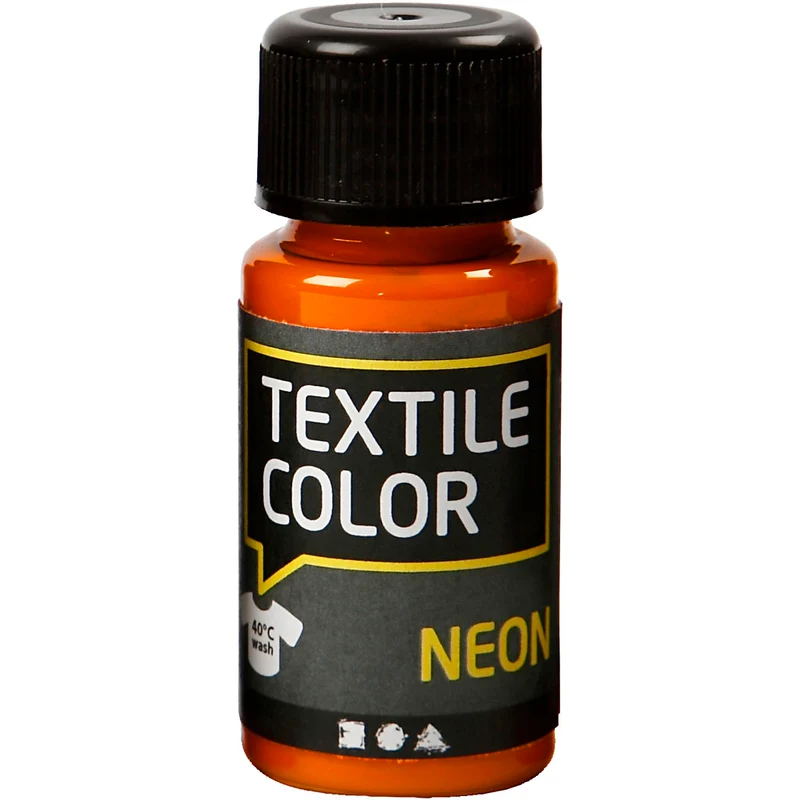 Textilfärg, neonorange, 50 ml/ 1 flaska [HOB-342130]