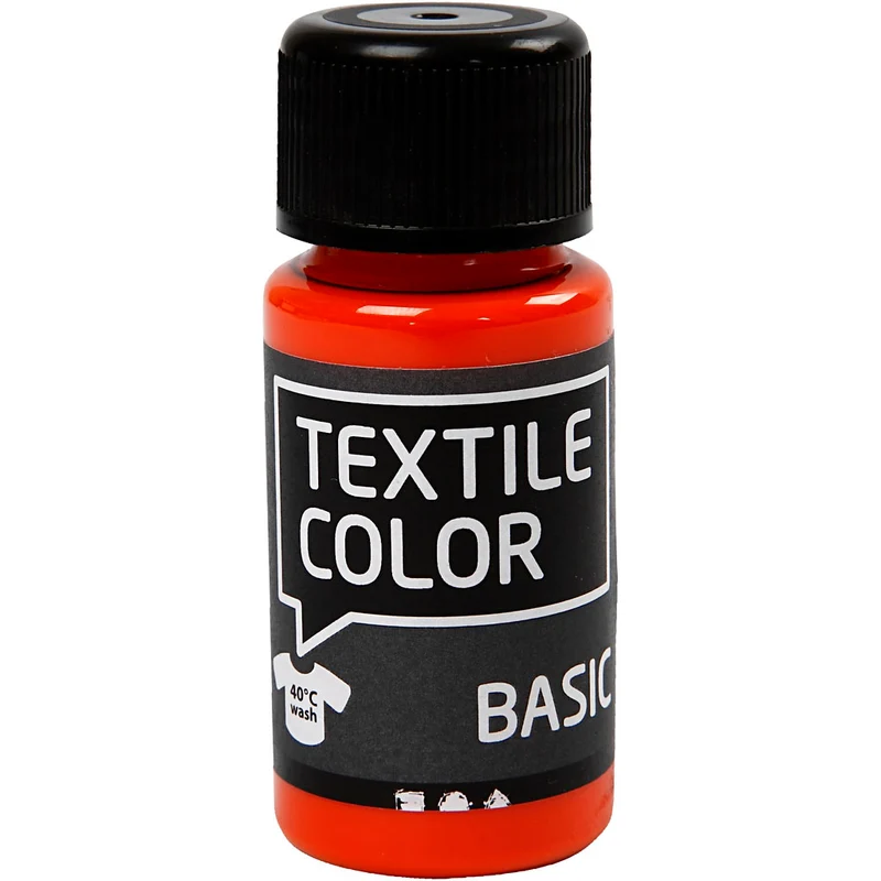 Textilfärg, orange, 50 ml/ 1 flaska [HOB-34207]