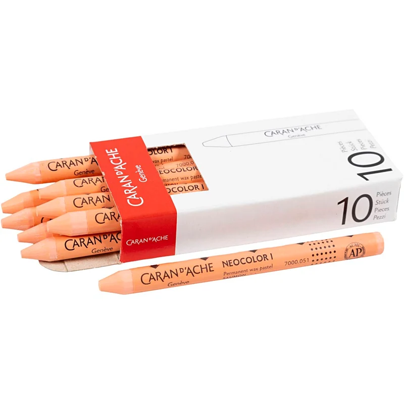 CARAN D’ACHE Neocolor I, L: 10 cm, tjocklek 8,5 mm, salmon (051), 10 st./ 1 förp. [HOB-34018]