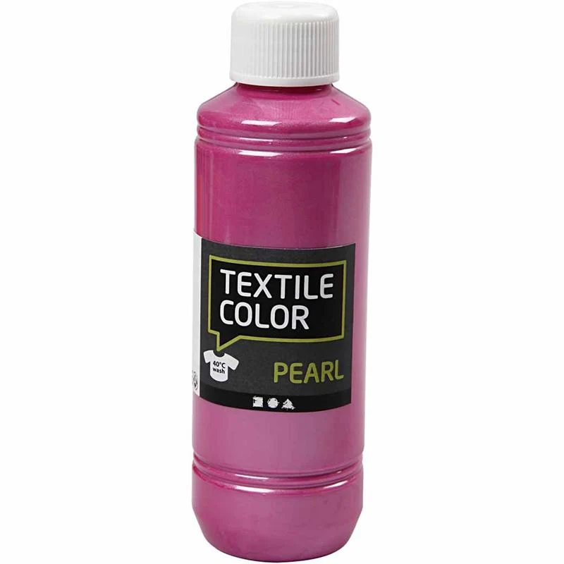 Textilfärg, pärlemor, cyklamen, 250 ml/ 1 flaska [HOB-33717]