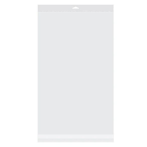 Cellofanpåsar med Eurohål 31,6x51,4cm Transparent med Tejpremsa (100 st) [HB1220]