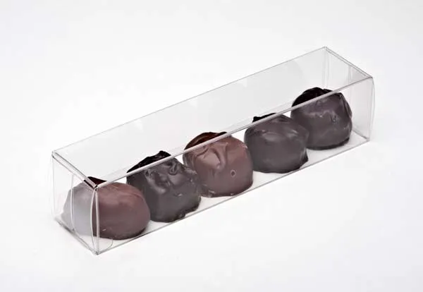 Plastlådor för Choklad 3,5x3,7x15,9cm Livsmedelssäker (25 st) [FPB228]