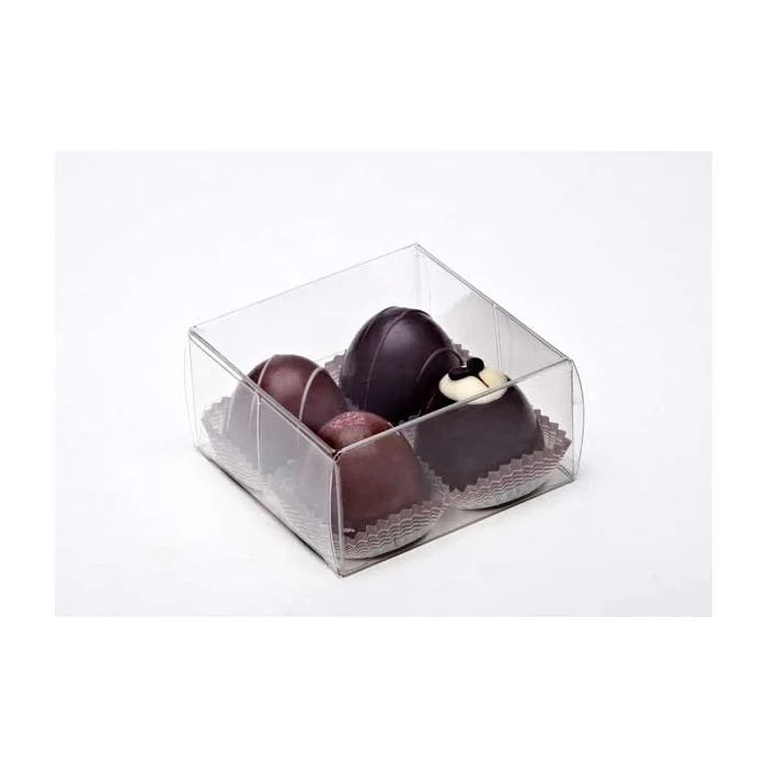 Plastlådor för Choklad 7x3,7x7cm Livsmedelssäker (25 st) [FPB227]