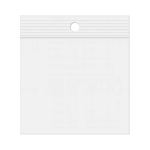 Blixtlåspåsar med häng hål 7x7,5cm Kristallklart PP 50 mikron (100 st) [ZR23Q3]