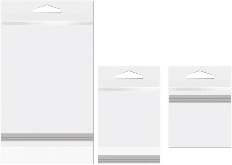 Cellofanpåsar med Eurohål 16,4x11,7cm Transparent med Tejpremsa (100 st) [HB56S]