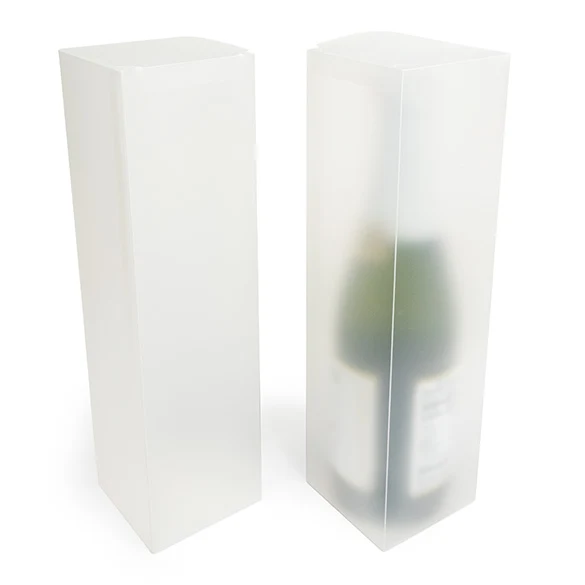 Plastlådor för Flaskor Frost 8x8x31cm (25 st) [PLBF176]