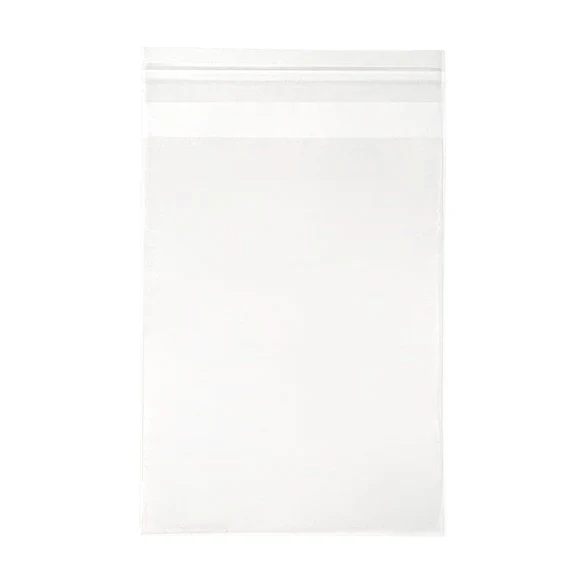 Plastpåsar 12,5x16,7cm Transparent med Tejpremsa (250 st) [VL65]