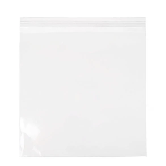 Plastpåsar 31,6x31,1cm Transparent med Tejpremsa (250 st) [VL12X12]