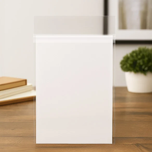 Plastpåsar 24,1x31,8cm Premium Transparent med Tejpremsa (100 st) [PR9H12H]