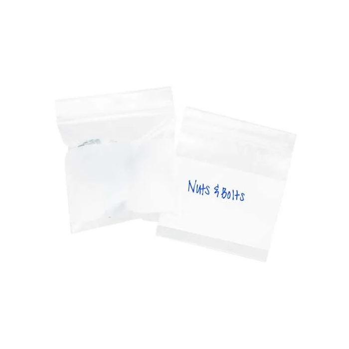 Blixtlåspåsar med Skrivfält 10x10cm PE 100 mikron (100 st) [4WE44]