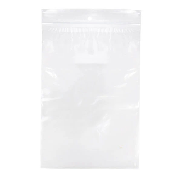 Blixtlåspåsar med häng hål 15x23cm PE 50 mikron (100 st) [2PR69]
