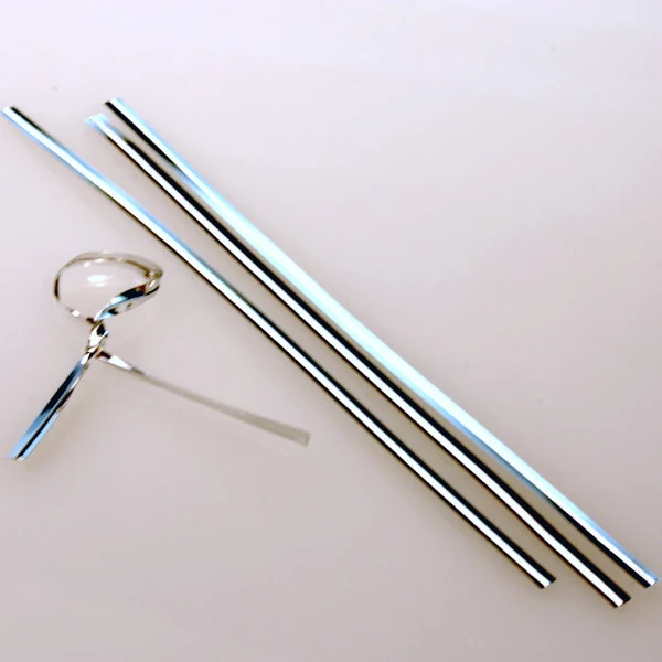 Säcktråd remsor 15,2x0,4cm Silver Metallisk Plast (1000 st) [TT6MS]
