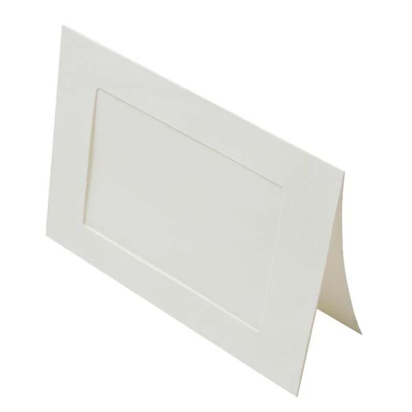 Önskekort med Ram Naturlig 9x14cm Fönster snitt - Yttre storlek för 10x15 print, 240g 13x17,8cm (25 st) [PJ01112]