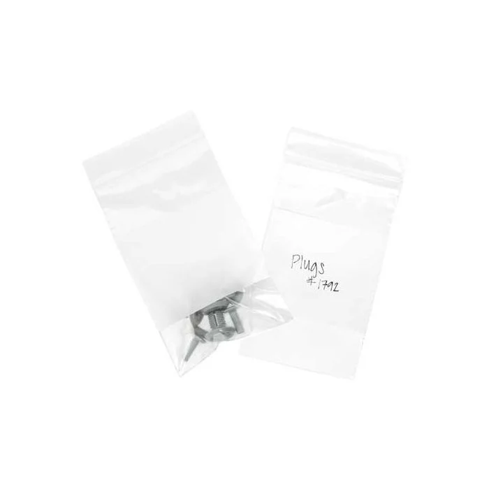 Blixtlåspåsar med Skrivfält 7,5x12,5cm PE 50 mikron (100 st) [2WE35]