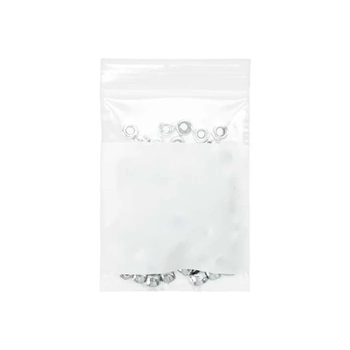 Blixtlåspåsar med Skrivfält 7,5x10cm PE 50 mikron (100 st) [2WE34]