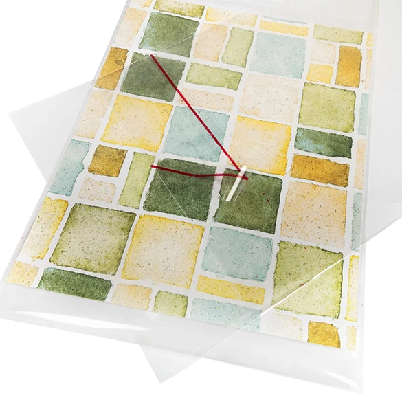 Cellofanpåsar med Eurohål 12,5x16,7cm Transparent med Tejpremsa (100 st) [HB65PC]