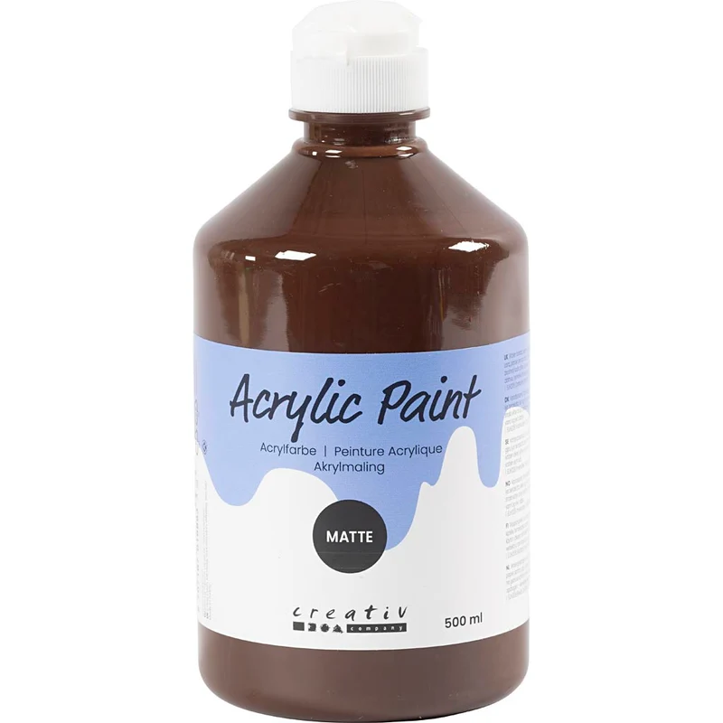 Akrylfärg Matt, brun, 500 ml/ 1 flaska [HOB-32130]