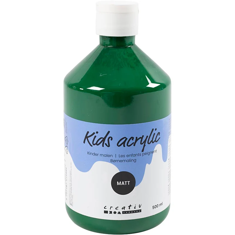 Akrylfärg Matt, mörkgrön, 500 ml/ 1 flaska [HOB-32128]