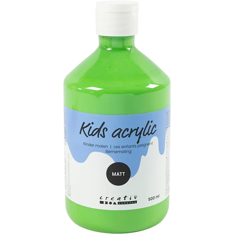 Akrylfärg Matt, ljusgrön, 500 ml/ 1 flaska [HOB-32126]