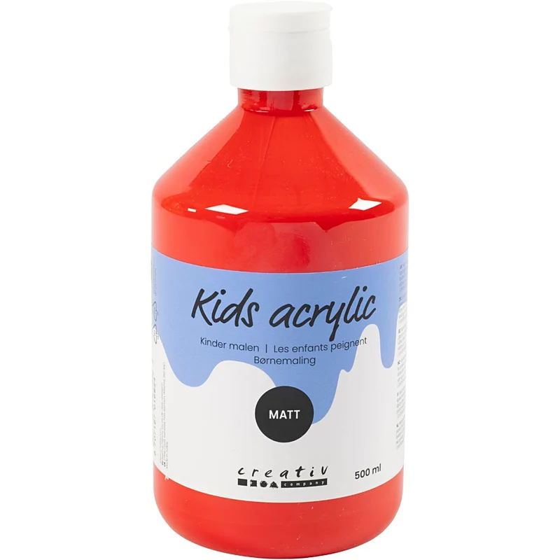 Akrylfärg Matt, röd, 500 ml/ 1 flaska [HOB-32116]