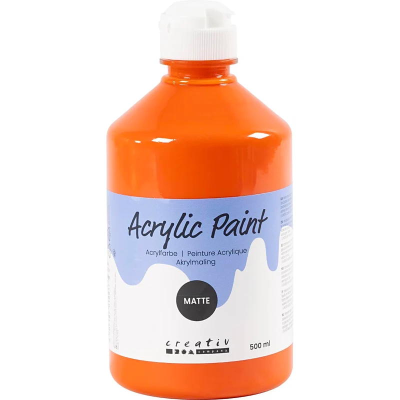 Akrylfärg Matt, orange, 500 ml/ 1 flaska [HOB-32114]