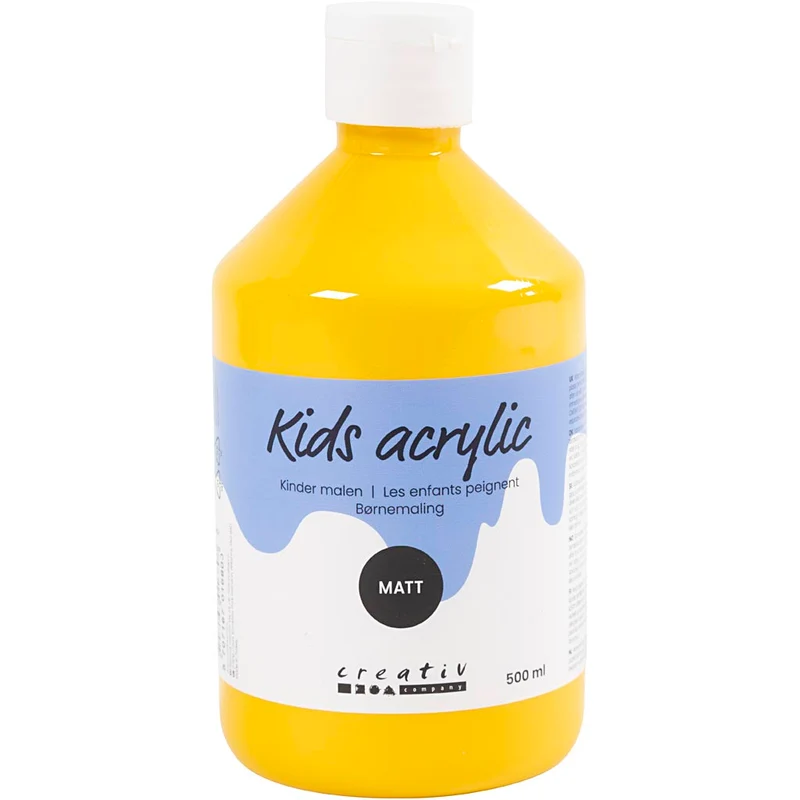 Akrylfärg Matt, gul, 500 ml/ 1 flaska [HOB-32112]